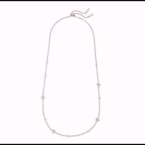 Kendra Scott Presleigh Love Knot Adjustable Necklace in Bright Silver